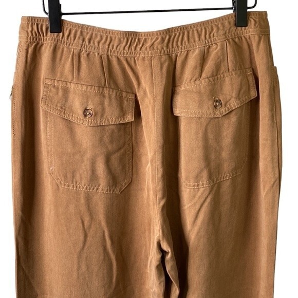 Coldwater Creek Wide Leg High Rise Soft Drape Pants 100% Tencel Flap Back Pocket - Picture 5 of 14